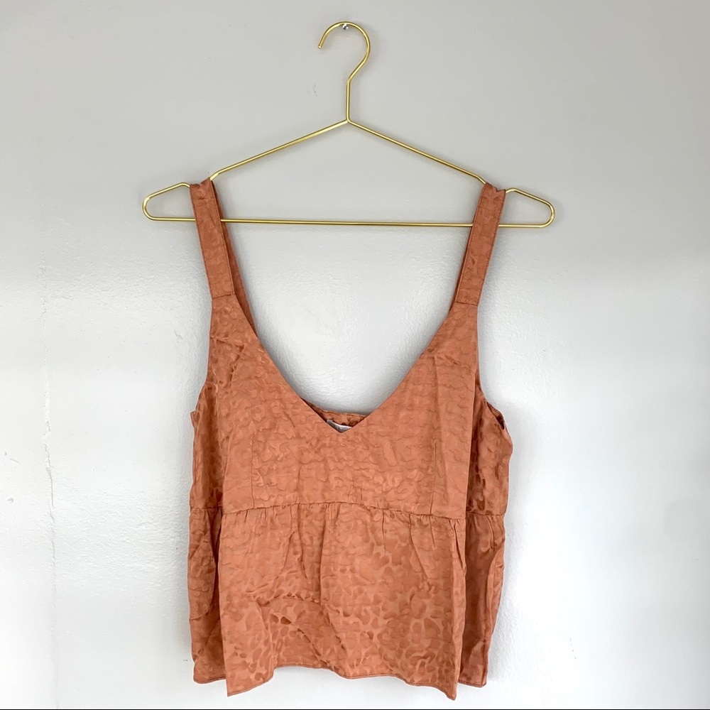 Amuse Society Carly Woven Tank Rum Orange Small - Picture 3 of 6